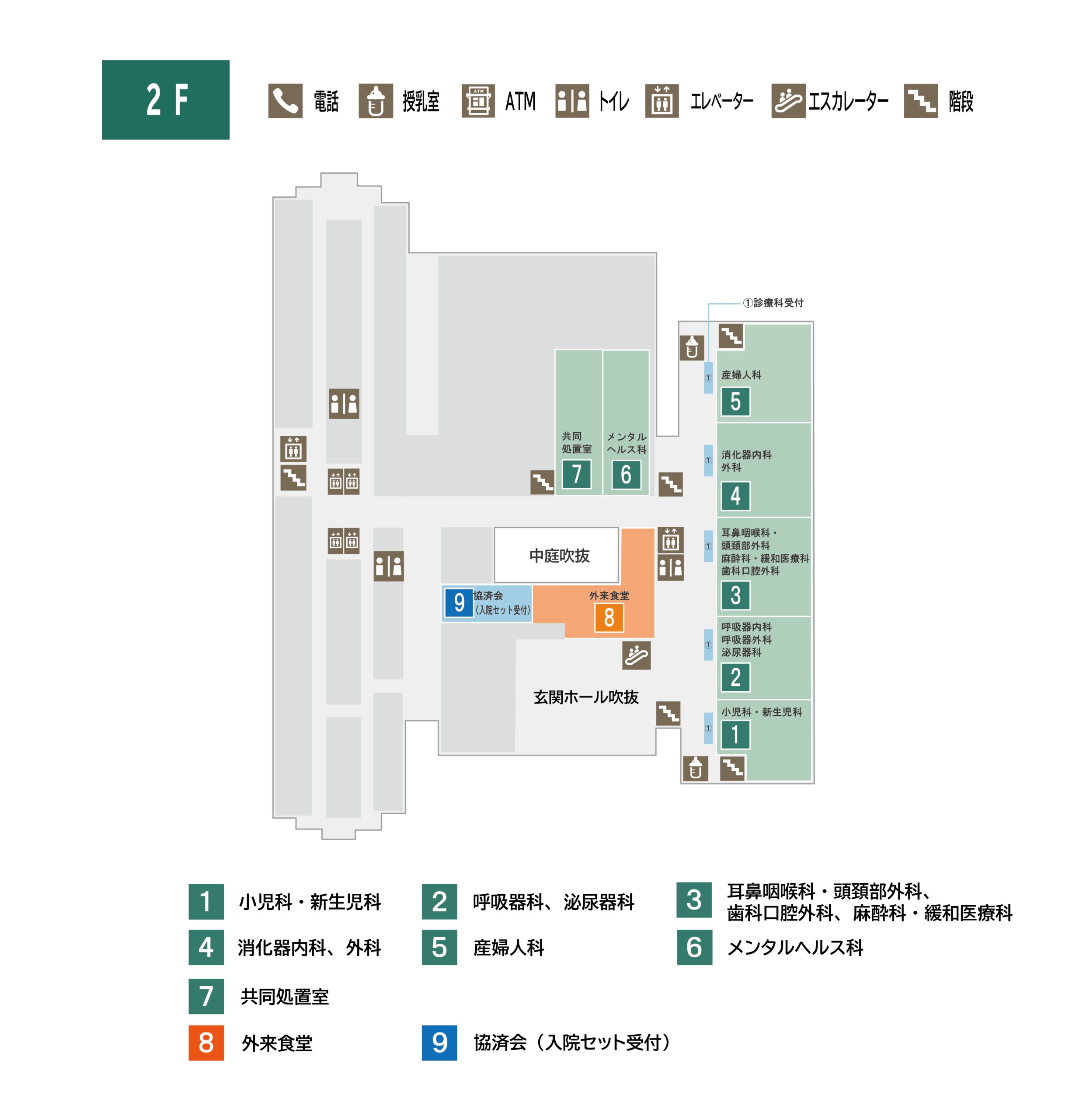 青森県立中央病院 2階 フロアマップ